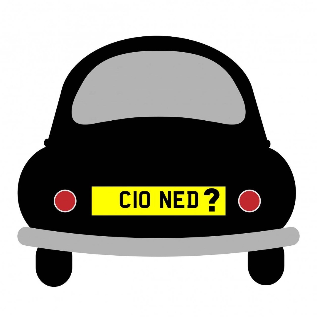 Black cartoon car